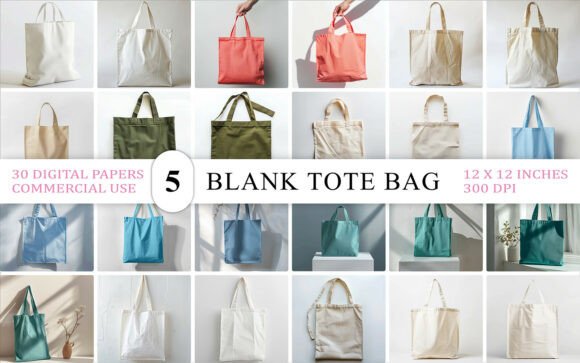 Download Tote Bag Stock Image Set for Branding - Premium Resources