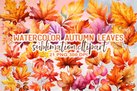 Download Watercolor Autumn Leaves Clipart - Premium Resources