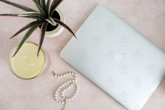 Download Workspace Stock Image in Pink Background - Stock image Collection